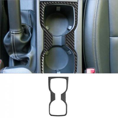 Carbon Fiber Interior Water Cupholder Cover Trim For Ford Ranger -