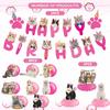 Cat Birthday Party Hanging Swirls - NOVBAUB 20PCS Lovely Pink Cat Birthday Party Supplies Honeycomb Centerpieces Cute Cat Theme Birthday Party