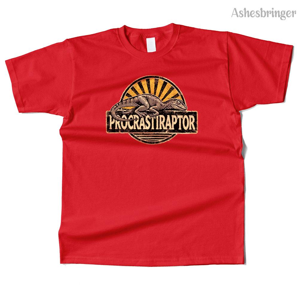 Pánské bavlněné grafické tričko Procrastiraptor Street Casual Style Tričko pro muže a ženy