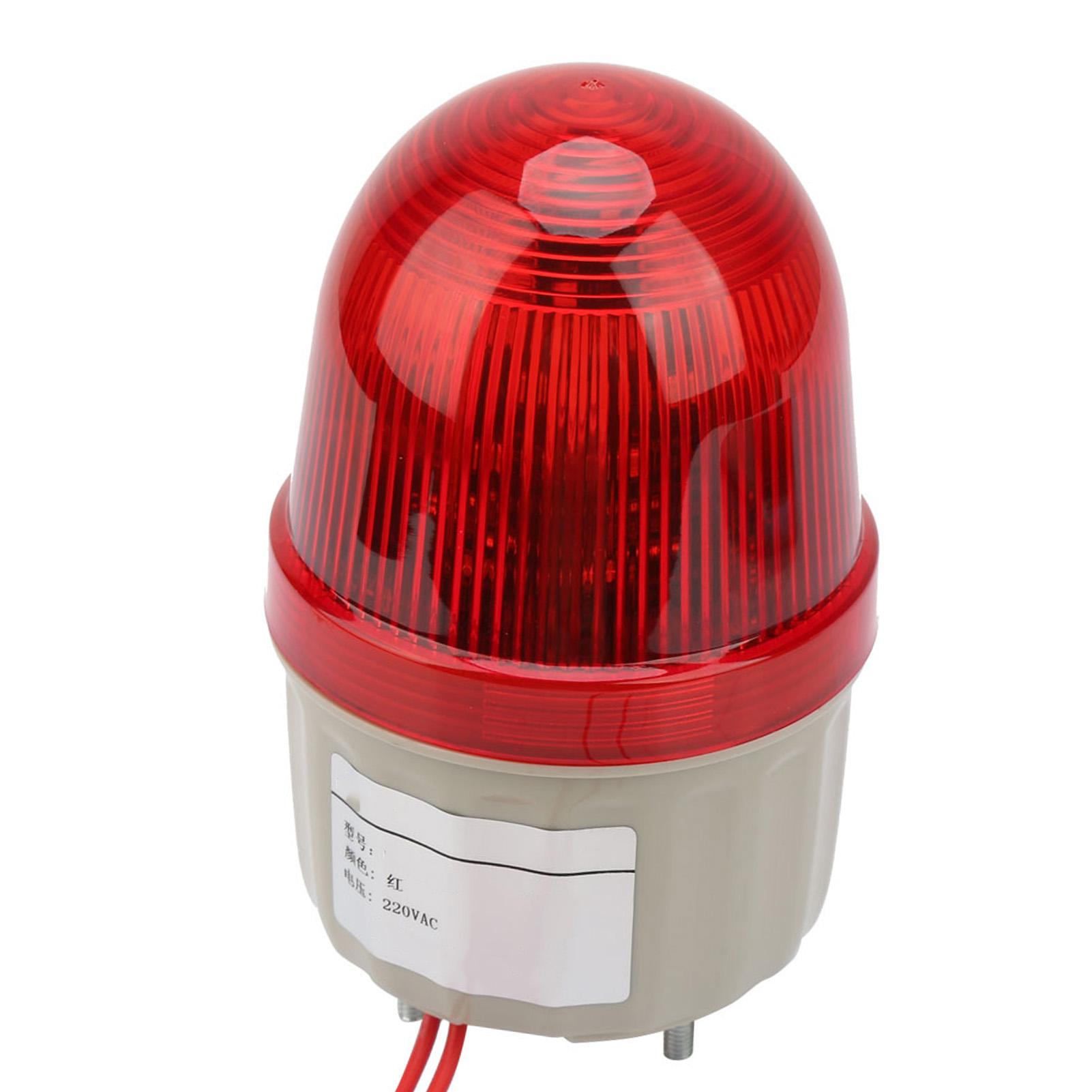 

220 В переменного тока стробоскопический сигнальный фонарь фиксированный красный светодиодный сигнальный фонарь диаметр 75 мм