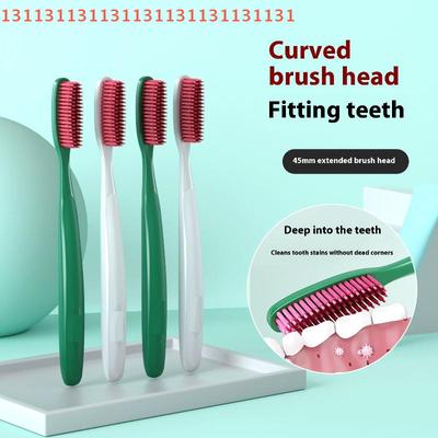 1/ 3PCS Long Headed Soft Bristled Adult Toothbrush Simple Household Independent Packaging Deep Cleaning Gum Oral Teeth Bacteria