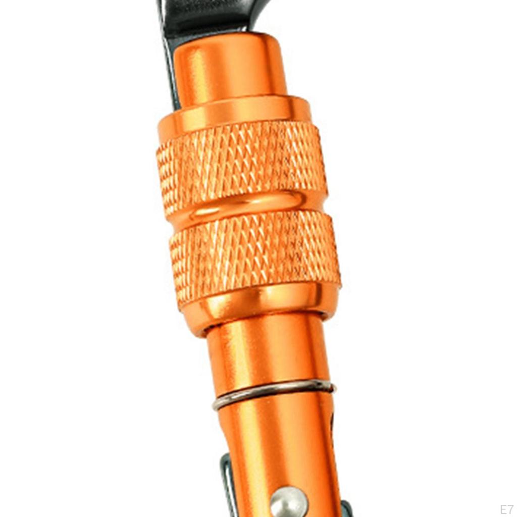 30kN Carabiner Clip, D Shaped Aluminum Alloy Sturdy, Carabiners Hook for Rappelling Backpacking