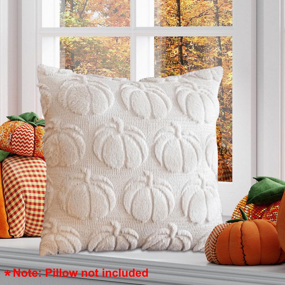 45 X 45cm Pumpkin Fall Pillow Covers 45 X 45 Cm Soft Plush Pillowcase Cushion Cover for Home Sofa Couch Halloween Decor
