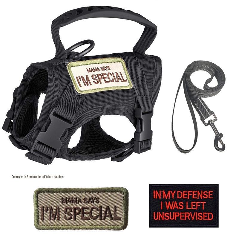 Adjustable Tactical Cat Harness with Anti-Breakaway Leash for Outdoor Use
