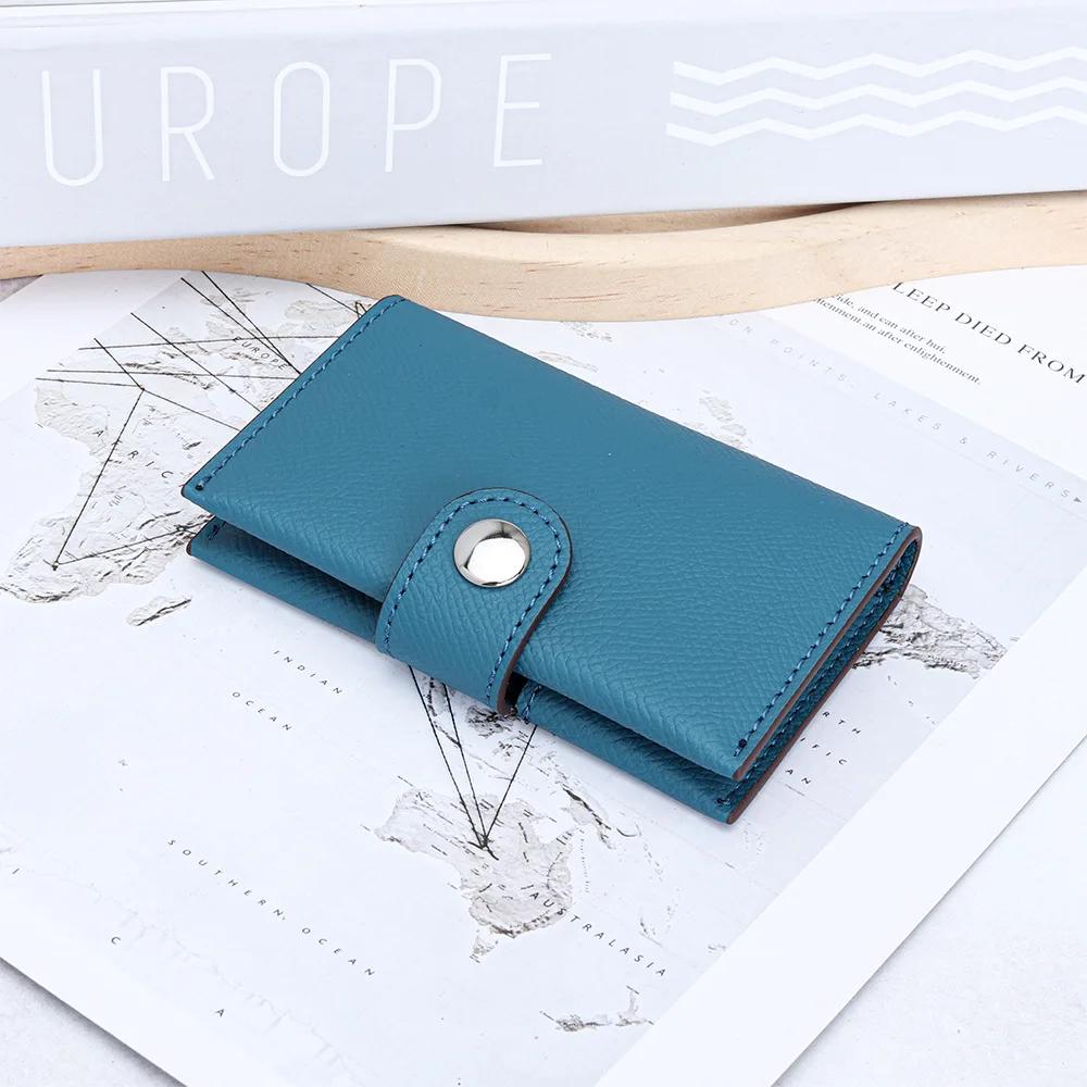 Trendy Women's Leather Cards Wallet Multi-pocket Compact Bifold Card Holder, Stylish Credit Card Case for Daily & Travel Storage