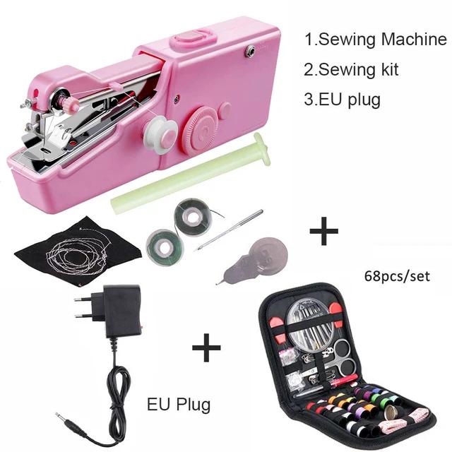 Portable Mini Sewing Machines Needlework Cordless Hand-Held Clothes Useful Portable Sewing Machines Handwork Tools Accessories