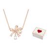 Swarovski Hyperbola Bow Small Cubic Zirconia Necklace Women necklace Rose-Gold 5656741