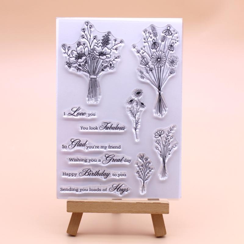 1 Sheet Clear Stamp Transparent Seal Stamp Card Making 3D Scrapbooking Stamps