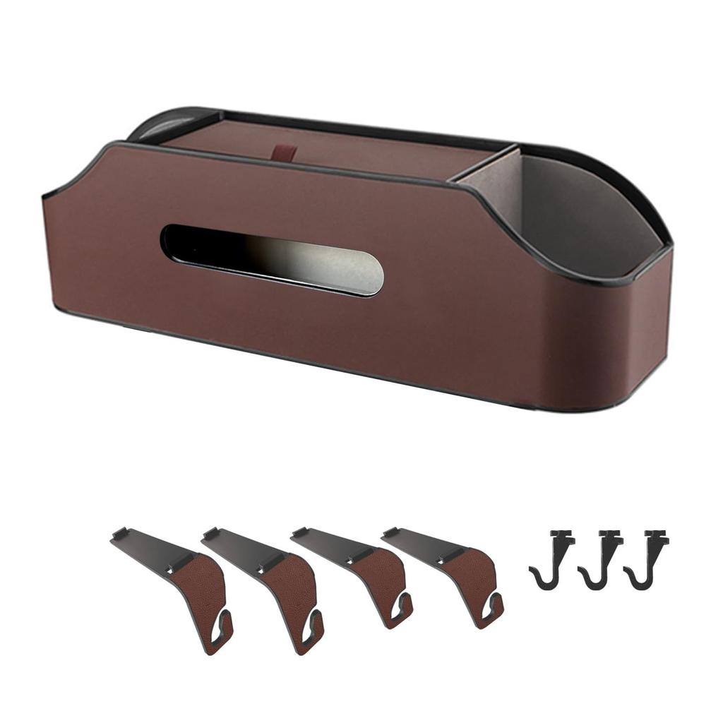 Car Tissue Tissue Car Seat Back Storage Drink Multifunctional Car Drink Rear Double Cup Car Interior Storage Tissue PU Leather Case, Box, Box, Holder,