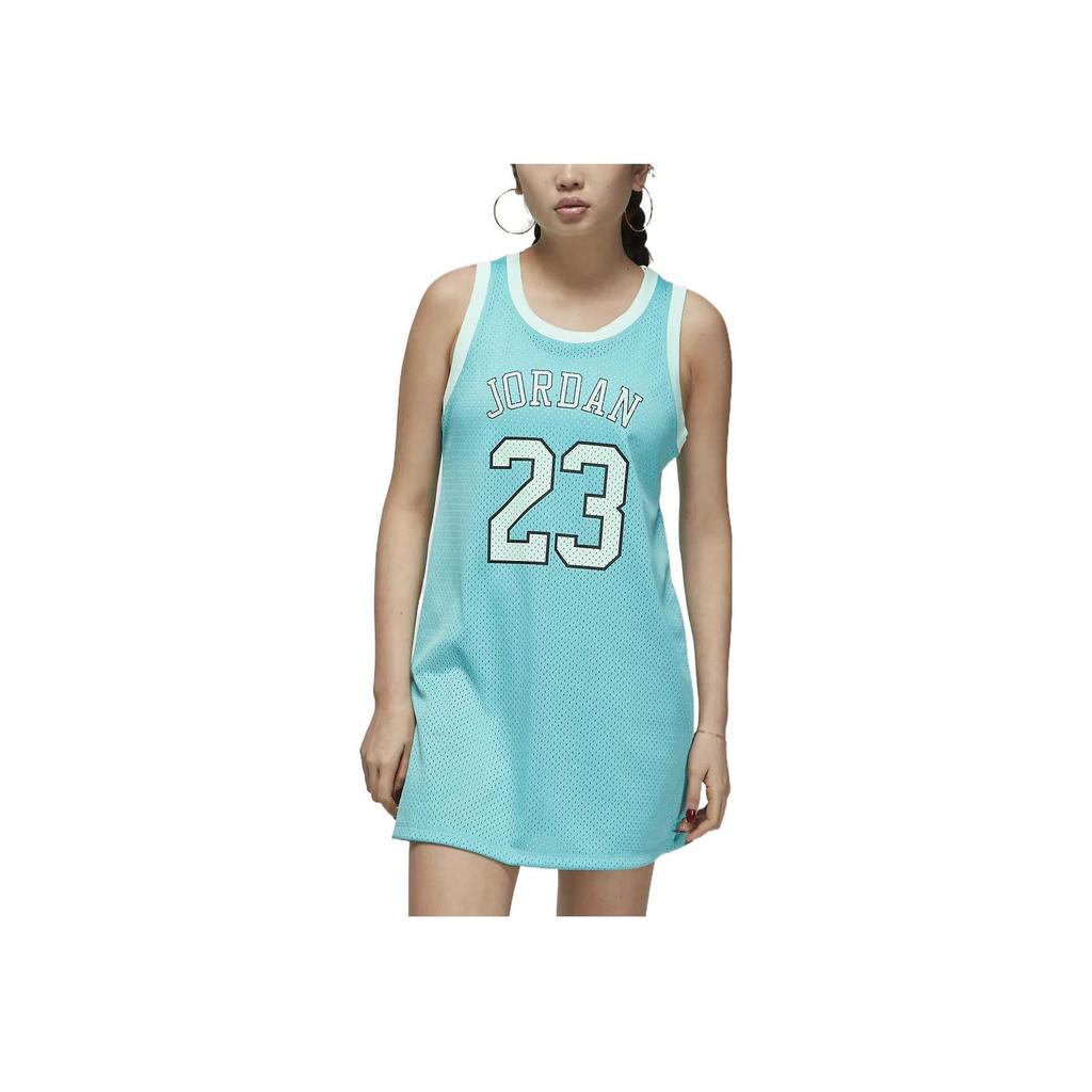 Jordan 23 Letter Number Print Sports Casual Sleeveless Dress Women Dresses Mint-Green DO5030-392