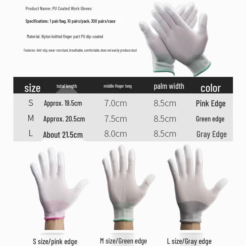 Zhongyi Breathable PU Coated Work Gloves
