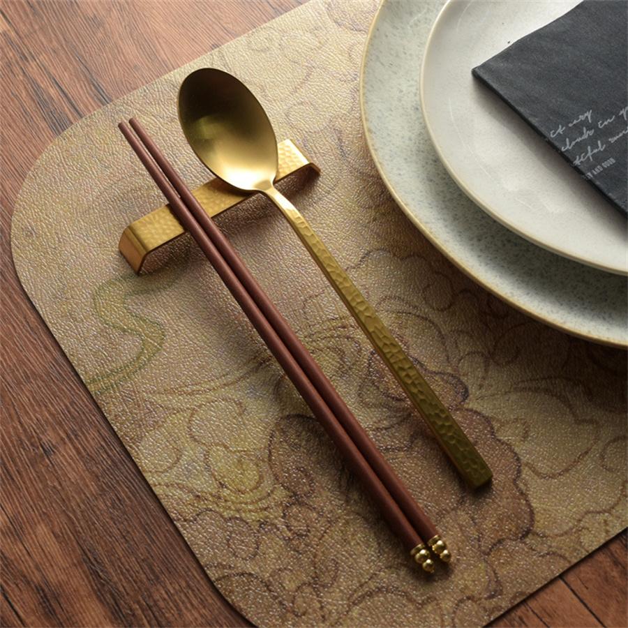 304 Stainless Steel High-end Western Food Table and Chopstick Holder, Light Luxury Shared Spoons and Chopsticks