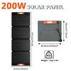 Foldable 200W Flexible Solar Panel Solar Charger Monocrystalline Solar Cell Waterproof for 600W Power Station Camping Solar RV