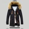 Unisex Women Men Outdoor Fieece Warm Winter Thick Long Zipper Hood Coat Jacket