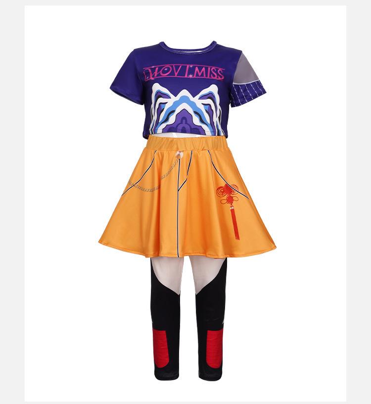 K-POP Demon Hunter Girl Group Cosplay Costume: Mira, Lumi, Zoe Children’s Attire