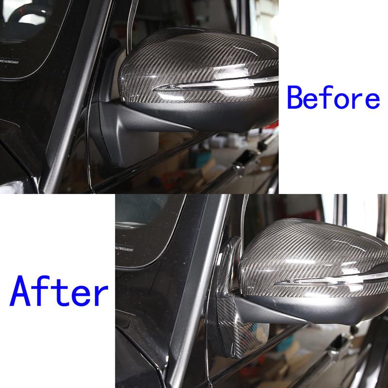For Mercedes Benz G-Class G500 G63 2019-2025 Real Carbon Fiber Car Side Rearview Mirror Base Shell Cover Sticker Car Accessories