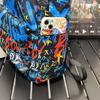 Backpack Men's Graffiti Backpack Senior High School Student Schoolbag