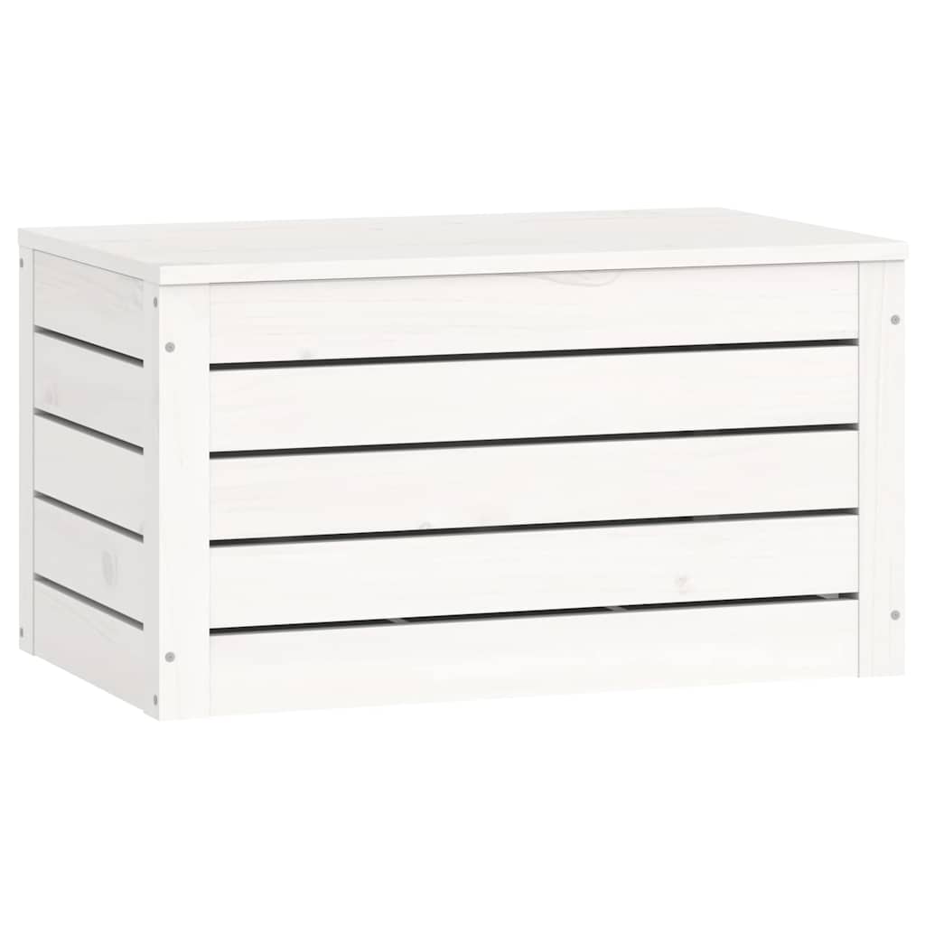 vidaXL Truhe Weiß 59,5x36,5x33 Cm Massivholz Kiefer