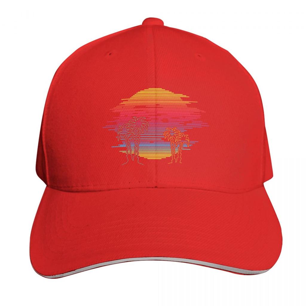 Minimal summer sunrise Baseball Cap fishing caps Unisex Fishing cap Trucker Cap custom Hat Unisex Womens