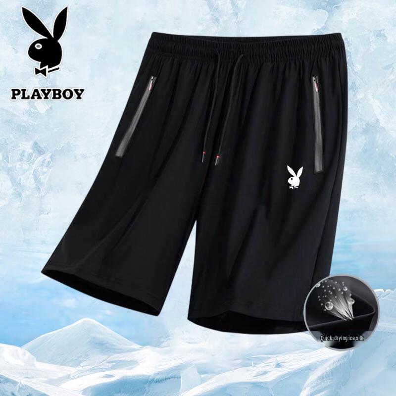 PLAYBOY Men s Ice Silk Quick-Dry Casual Shorts 2XL