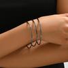 ins Xiaoxiangfeng Fashion OL Women's Multi-layer Bracelet 18K Electroplating Alloy Niche Design Bracelet Plain Ring Bracelet