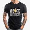 Teachers Rock Abcd Back In Class Back To School Red And Black Graphic T Shirt Mens Designer Clothes Christmas