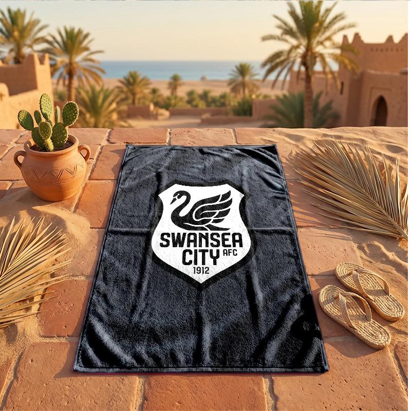 Asciugamano da Spiaggia Morbido Asciugatura Rapida Tema Swansea City?Asciugamano Asciutto Per Vacanze Estive Al Mare Nuoto