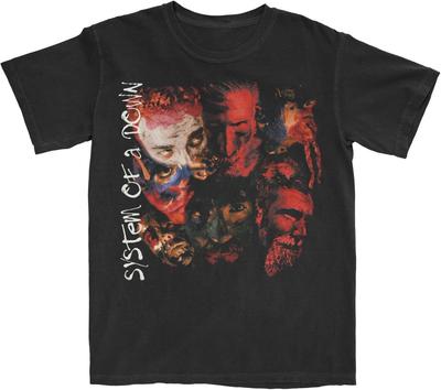Camiseta Standard Pintada com Rosto Unisex Adulto System Of A Down