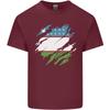 Torn Uzbekistan Flag Uzbek Day Football Unisexs Light Cotton TShirt