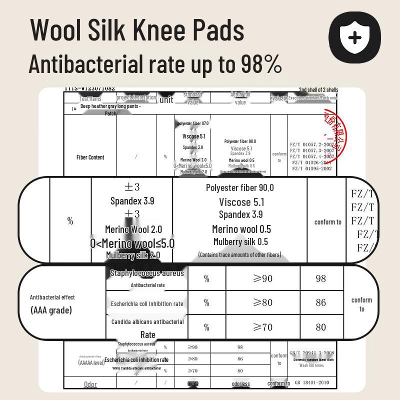 LANGSHA Men's Pure Cotton Thermal Underpants with Wool Knee Protection