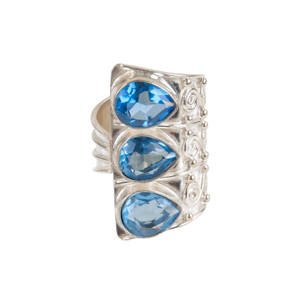 Piatră prețioasă Tanzanit naturală Argint sterling 925 Inel de bijuterii elegant pentru femei RR-20-15