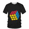 Kreslené Módní Pánské Volné Ležérní Tričko s Krátkým Rukávem a Kulatým Výstřihem s 3D Digitálním Potiskem Kostky