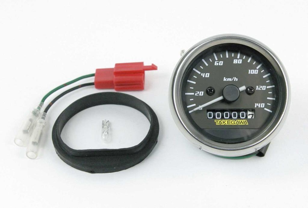 Special Parts Takegawa (TAKEGAWA) D-Type Black & White Speedometer for Monkey/Gorilla/Ape 05-05-0104