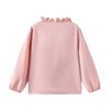 Women's Ruffle V-Neck Long-Sleeve Retro Slimming Top