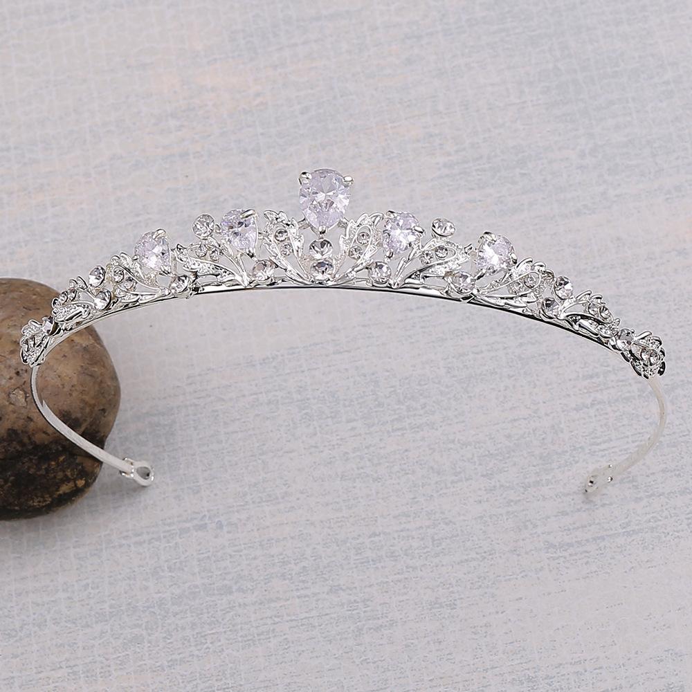 Koreanischer Braut-Stirnband, luxuriöse Zirkon-Mini-Krone, Prinzessin Geburtstag Hochzeit Bühnen-Haarschmuck