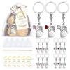 Angel Keychains With Organza Bags & Gift Tags For 30 Guests, Baby Shower Guest Gifts Baptism Favors Wedding Favors For Guests
