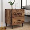 Nightstand Set of 2 Reclaimed Wood Look 40 x 35 x 47.5 cm Engineered Wood