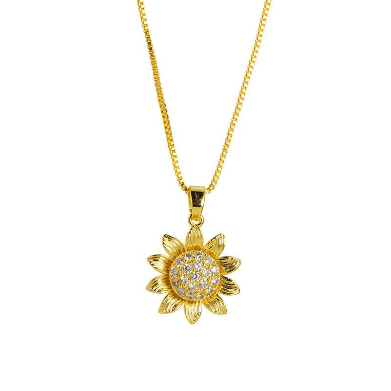 Sunflower Sunflower Women's Earrings Ring European and American Jewelry Necklace Pendant