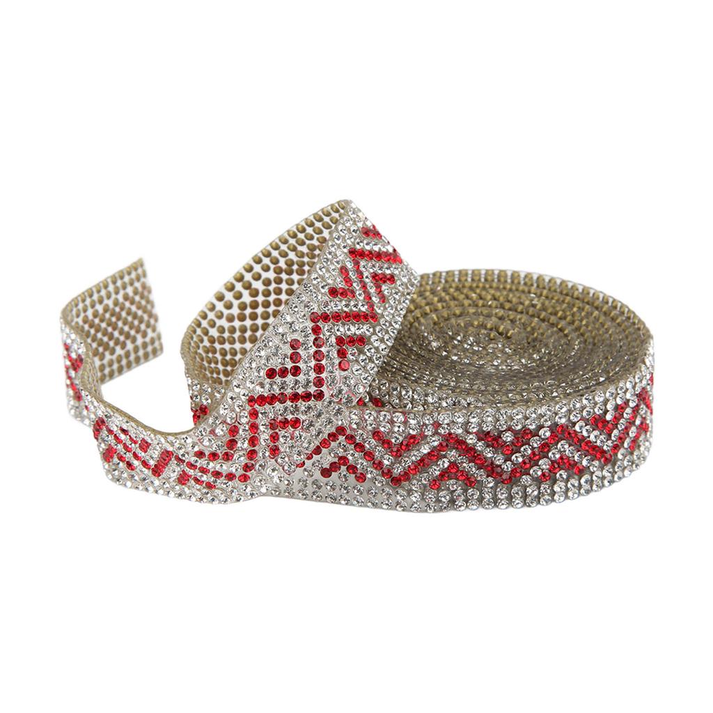 Rhinestone Chain 2 Yards 2cm Width Shiny Gloss Colours Texture DIY Crafts Ribbon for Wedding