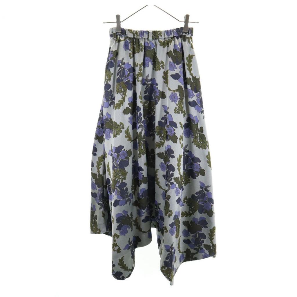 AMERI UNDRESSED Overall handle Long length flare skirt S Gray Side zip Women Used