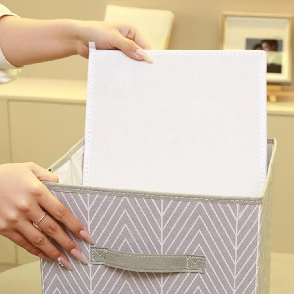 1pc Cube Storage Bins for Clothes Foldable Fabric Closet Storage with Handles Bedroom Wardrobe Organizing Container for Tops