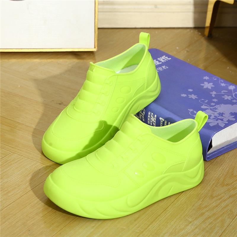 Damen Modische Outdoor Bequeme Leichte Rutschfeste Regenstiefel Küche Baustelle Dicksohlige Gummischuhe