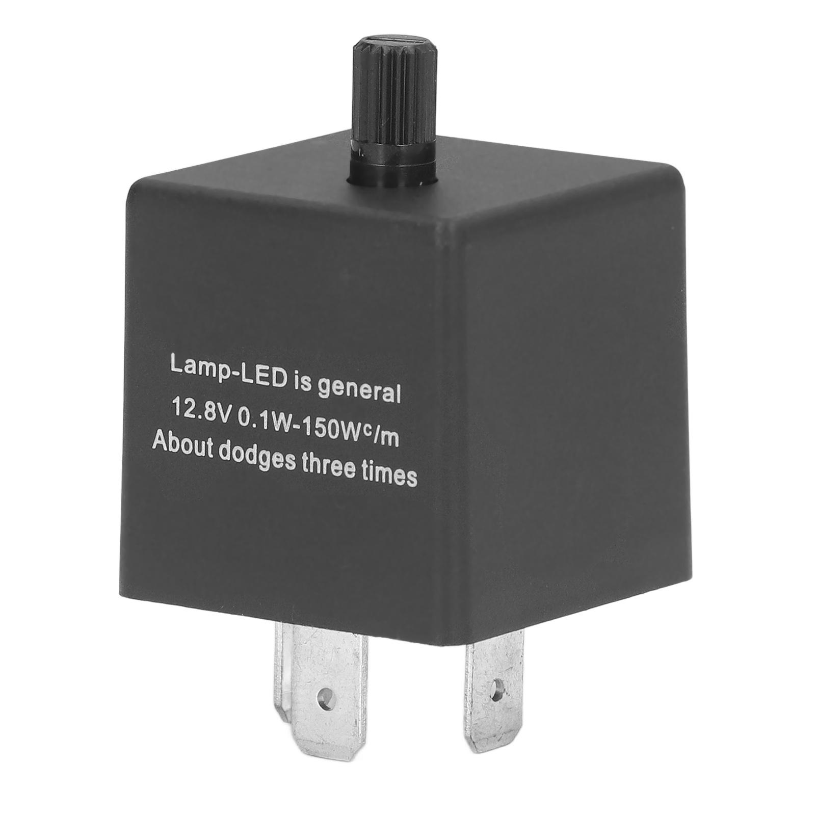 

Adjustable LED Flasher Relay ABS Portable Waterproof Car Flash Relays 3 Pin for Controlling