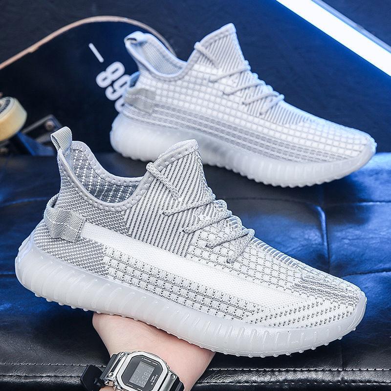 Zapatos de coco para hombre y mujer, malla transpirable, tejido volador, zapatillas deportivas, populares en otoño, zapatillas para correr