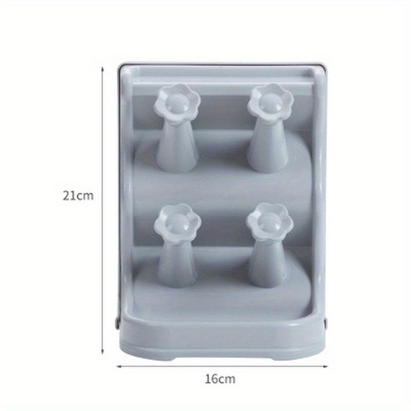 Wall Mount Cup Storage Rack Household Plastic Cup Holder Organizer Water Cup Drain Rack Glass Shelf for 4/6 Cups Home Decor