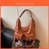 Solid Color Pu Leather Large Capacity Womens Tote Bag With Multiple Pockets For Daily Use