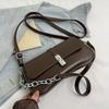 Fashion Leather Shoulder Bag for Women 2024 New Designer Top-Handle Crossbody Bag with Chain Elegant Versatile Purse for Work