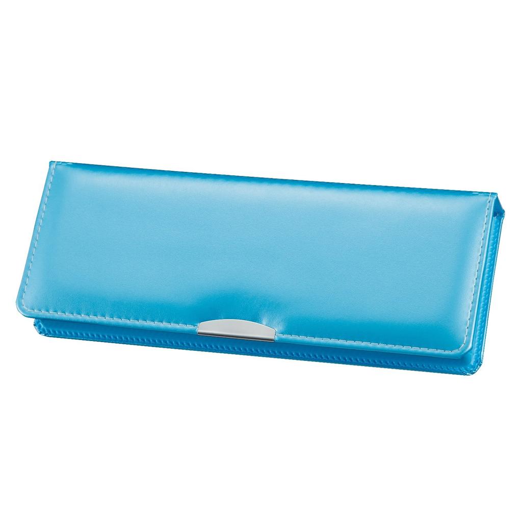 Kutsuwa Pen Pearl Sky CX300SB Case, Clarino, Lightweight, 1-Door, Blue,