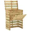 Slatted Compost Bin 80 X 50 X 100 Cm Impregnated Pine Wood