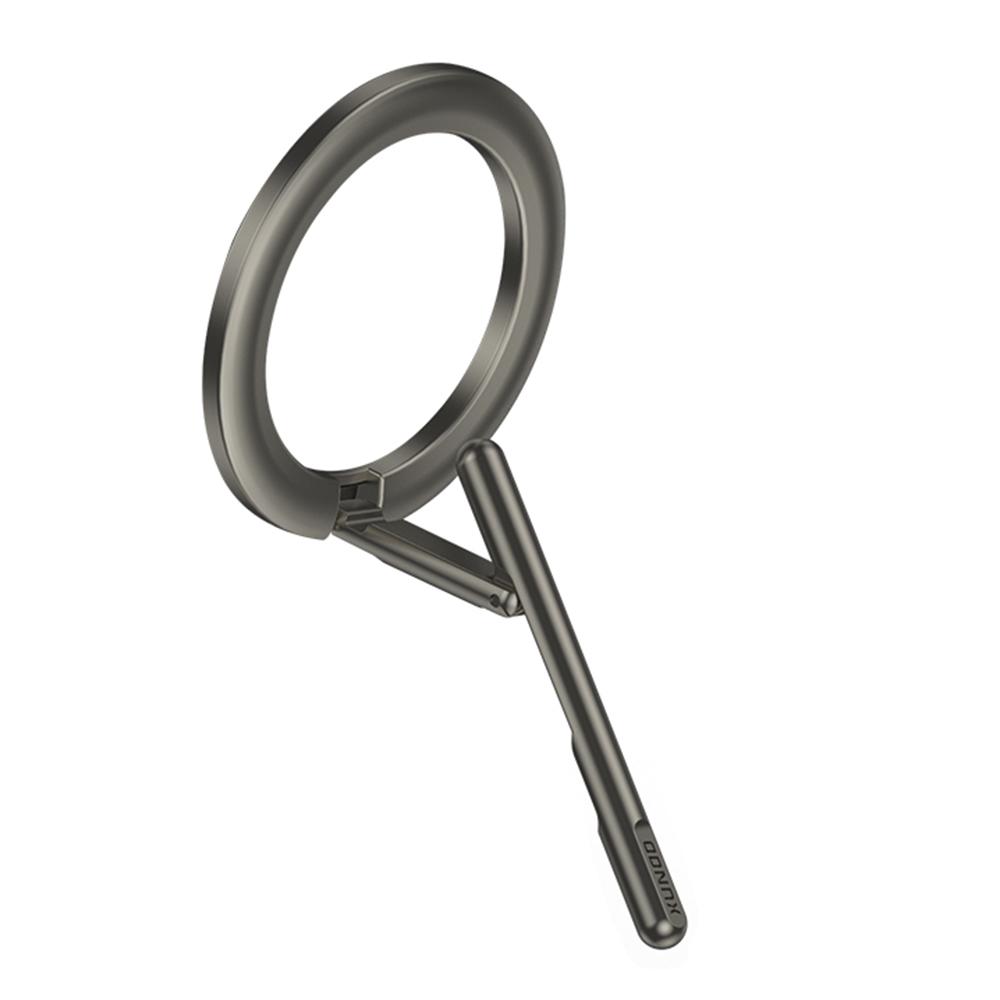 

XUNDD XDHO-055 Магнітний тримач для телефону з кільцем Поворотна підставка з алюмінієвого сплаву Кріплення для телефону Black